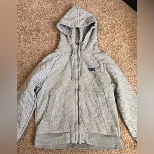 Patagonia quilted jacket organic cotton grey womens small